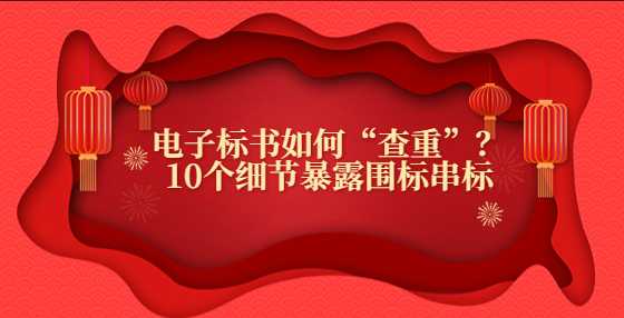 电子标书如何“查重”？10个细节暴露围标串标