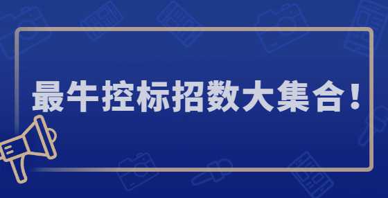 最牛控标招数大集合！