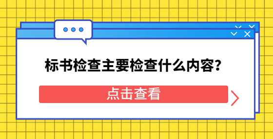 标书检查主要检查什么内容？