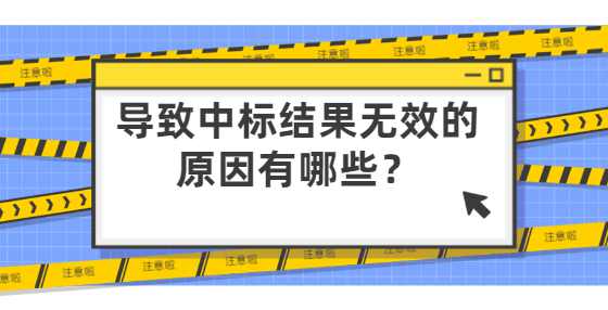 导致中标结果无效的原因有哪些？