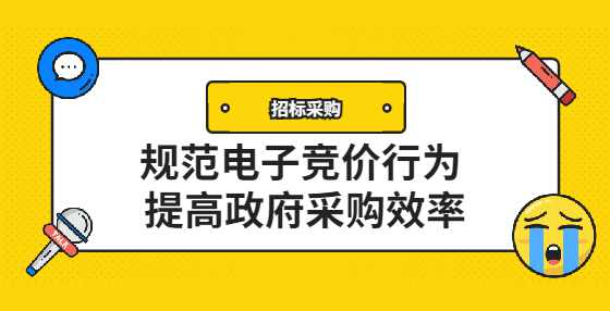 规范电子竞价行为 提高政府采购效率