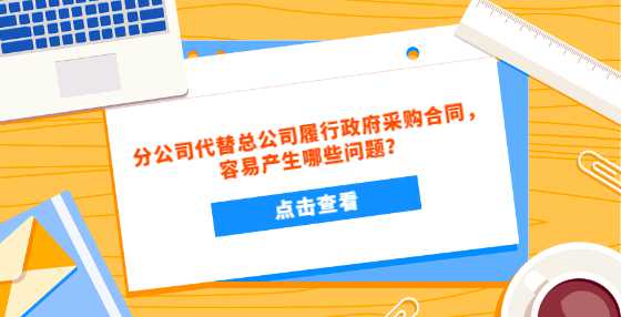 分公司代替总公司履行政府采购合同，容易产生哪些问题？